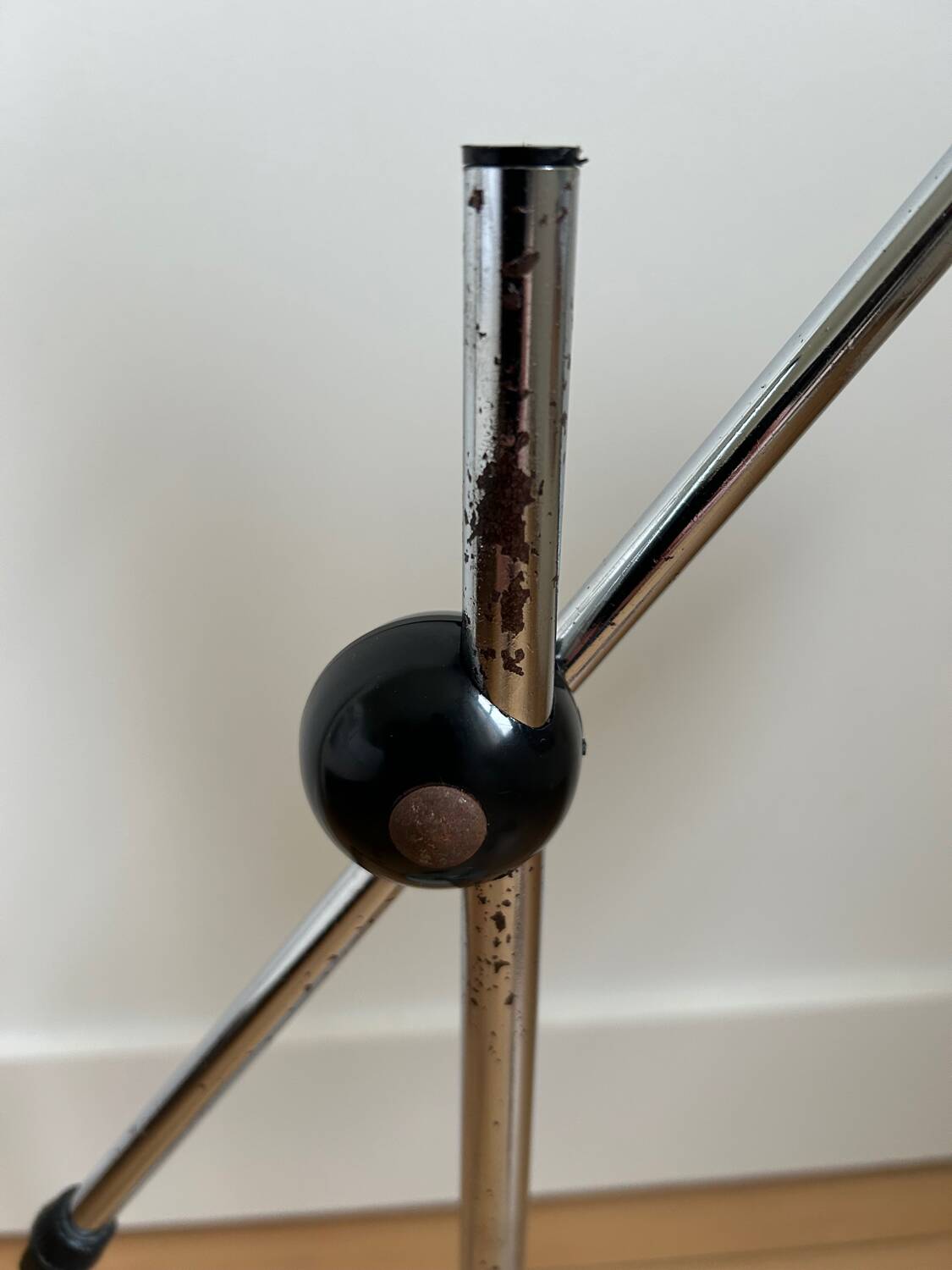 Vintage chrome metal desk lamp