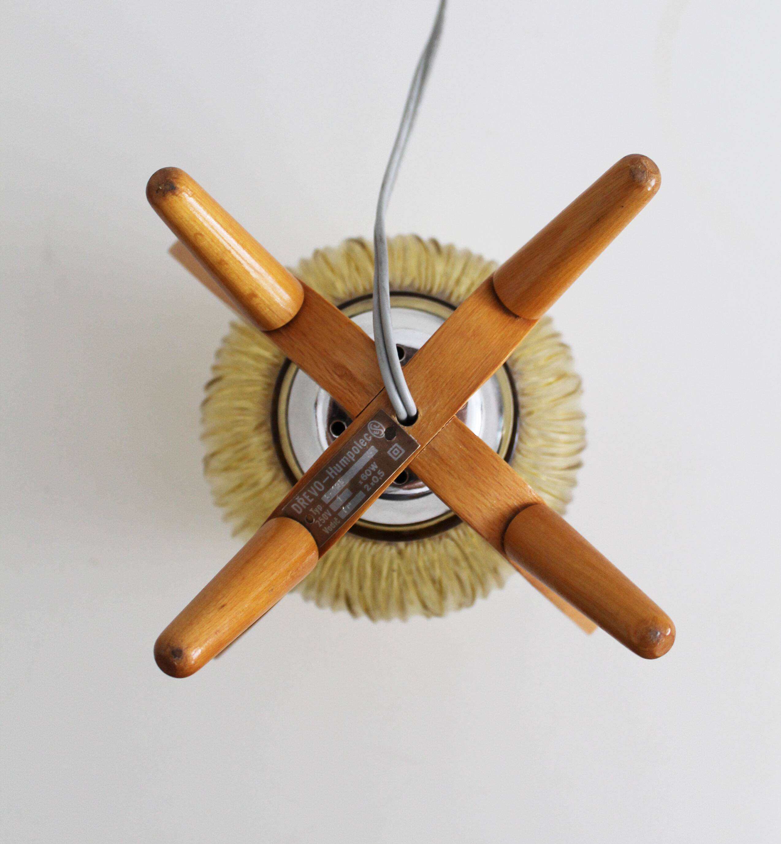 Paire de lampes de chevet vintage des années 1970 par Drevo Humpolec