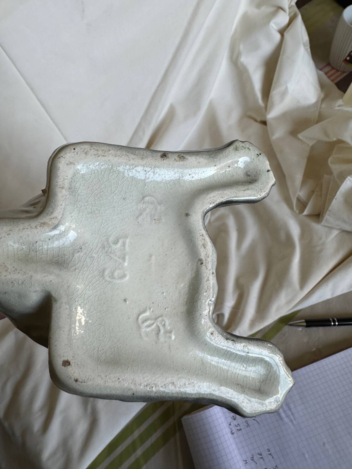 Poodle pitcher in slip