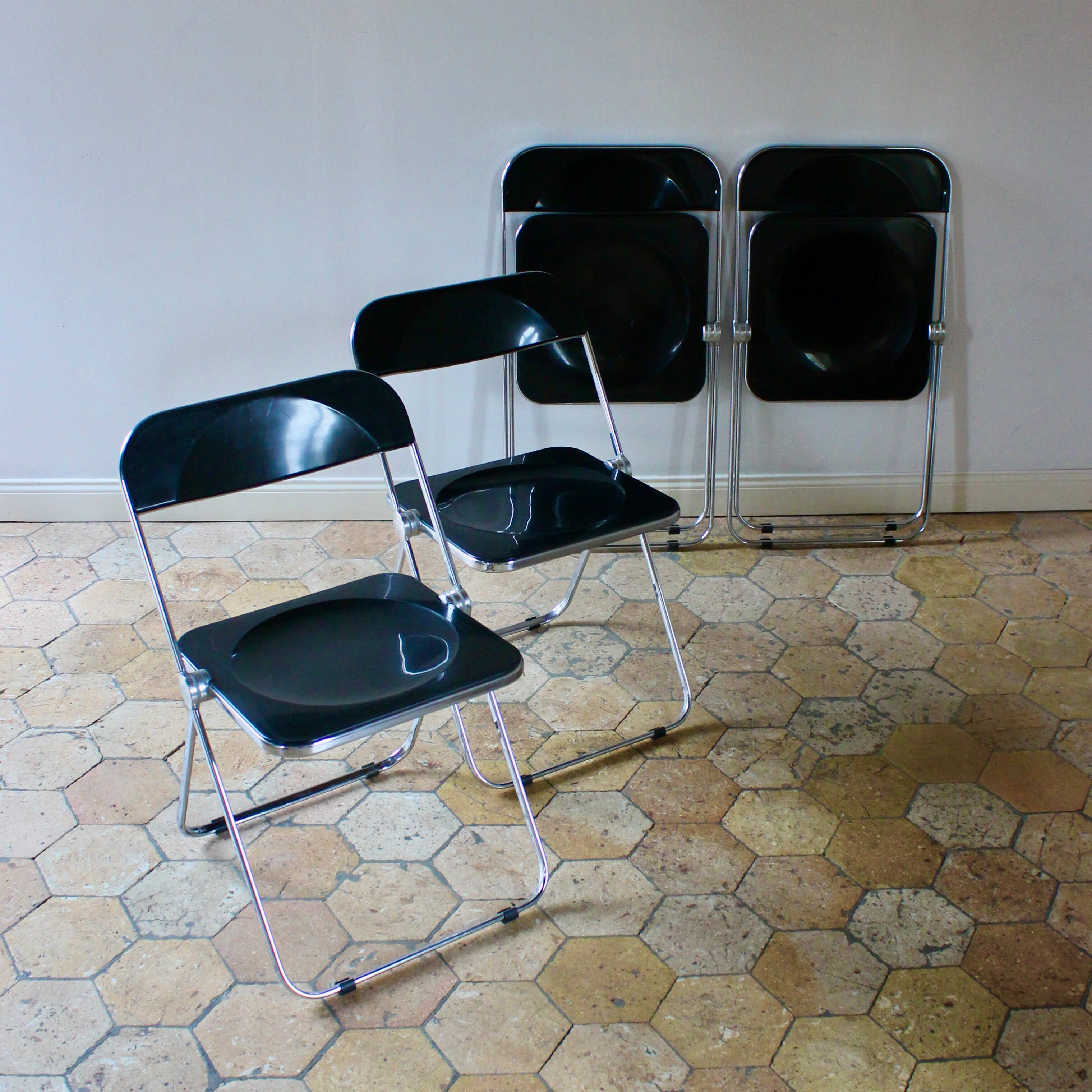 Plia chairs by Giancarlo Piretti for Castelli