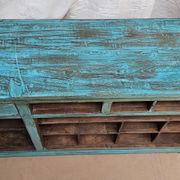 Old merchant's counter in Burmese teak.