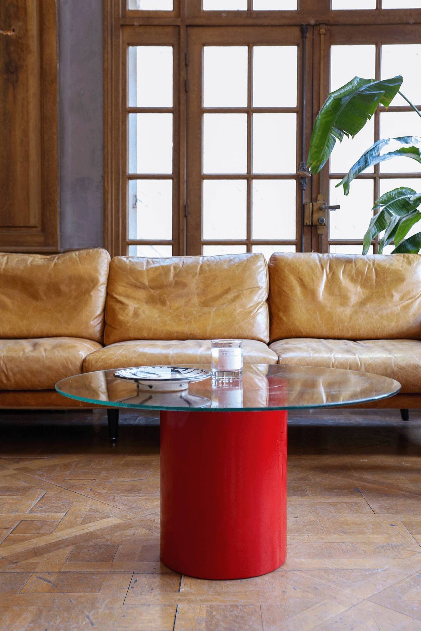 Red leg coffee table