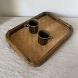 Bamboo and rattan tray