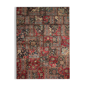 Tapis patchwork persan vintage vintage fait à la main 110x248cm