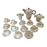 15-piece Limoges porcelain coffee set in art deco style