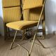 Lafuma folding chairs in velvet and gold metal