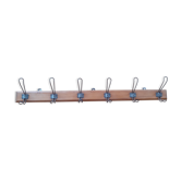 Coat rack 6 hooks school style