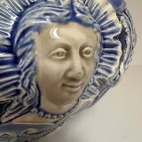 Vase - Cachepot in baroque earthenware from Saint Clément, 19th century