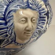 Vase - Cache pot en faïence baroque de Saint Clément, XIX eme