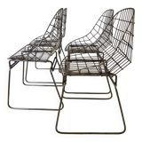Chaise design en acier filaire