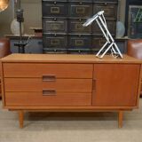 Small vintage teak low cabinet 1960