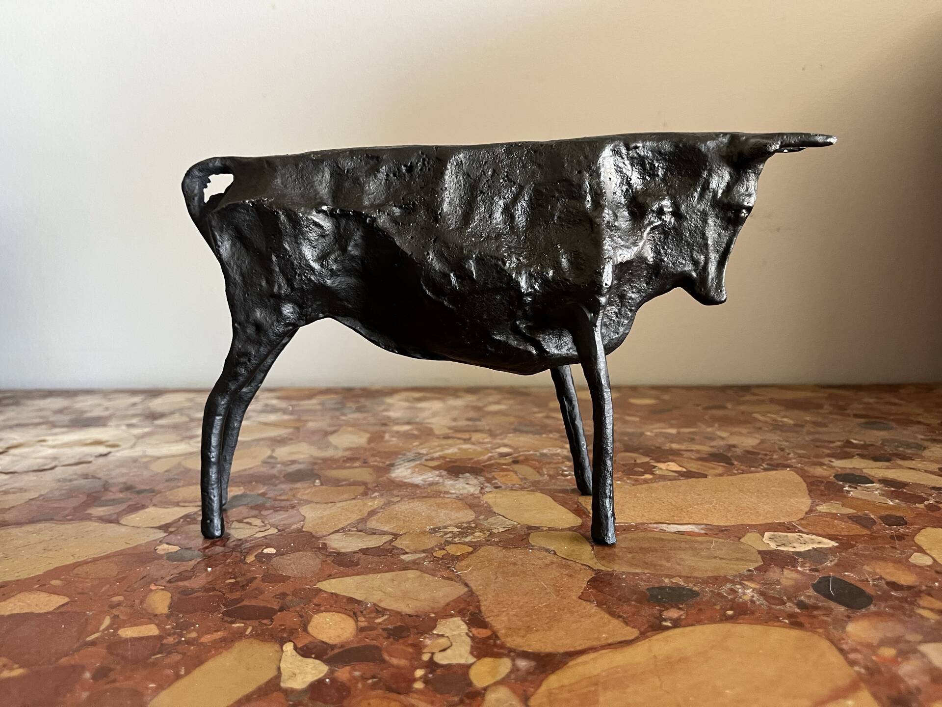 Metal Bull Sculpture