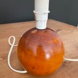 Turned wooden table lamp
