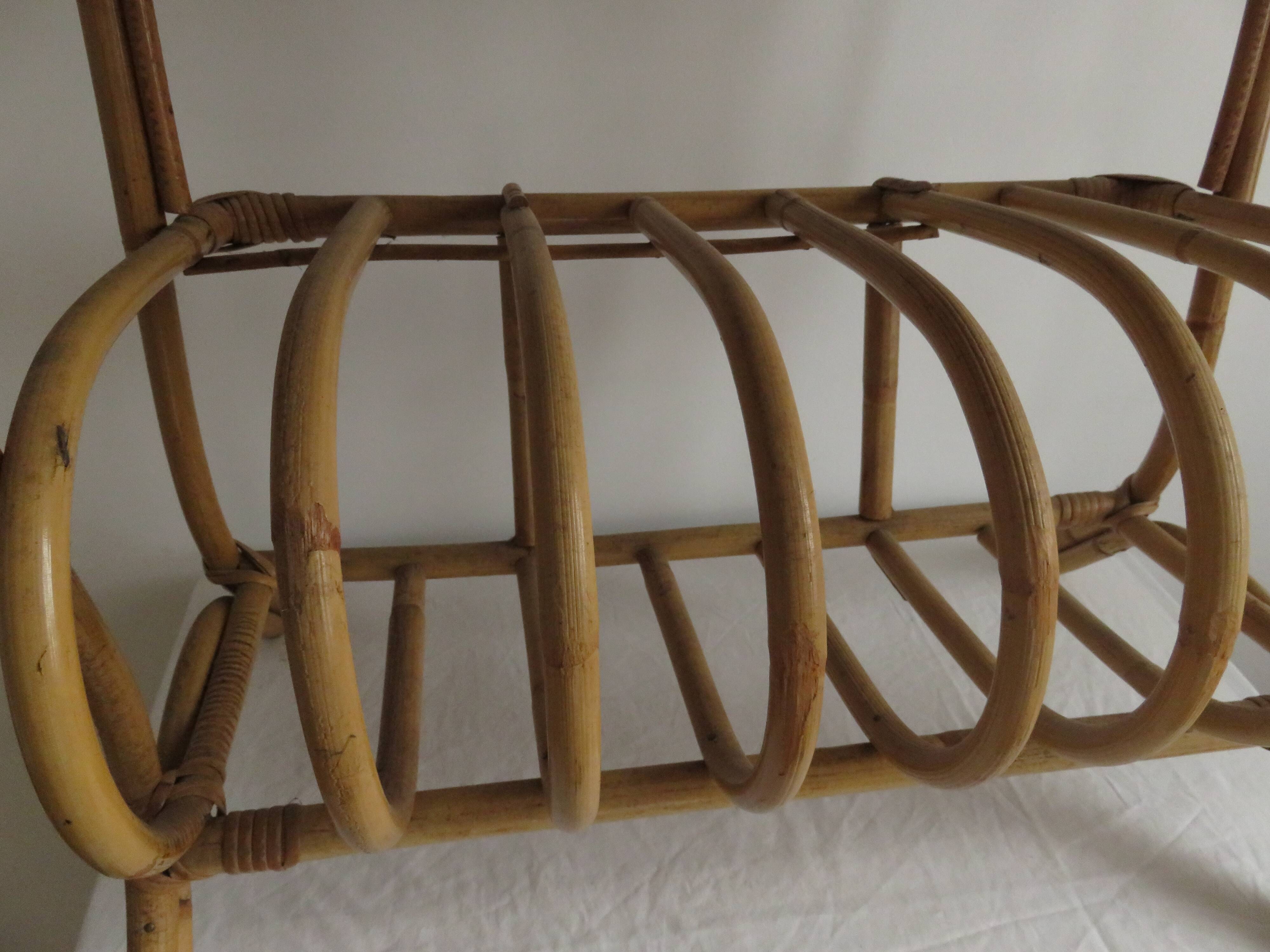 Bedside table and magazine rack wicker