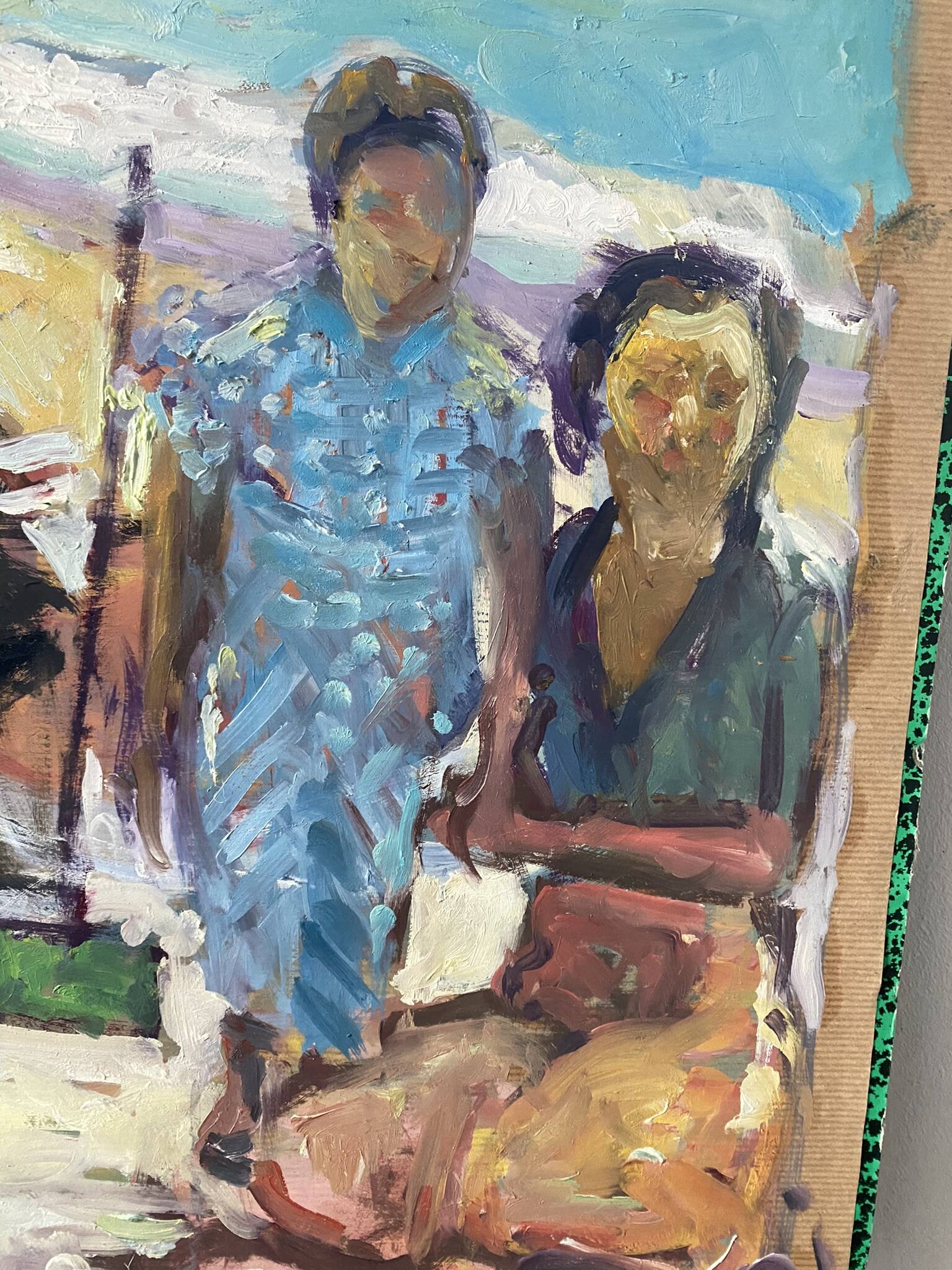 Family portrait signed Patrice Landauer