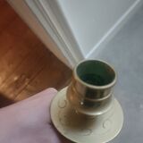 Pair of chiselled candlesticks