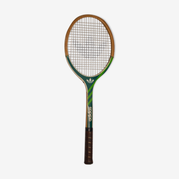 Raquette de tennis vintage Adidas - vert et blanc