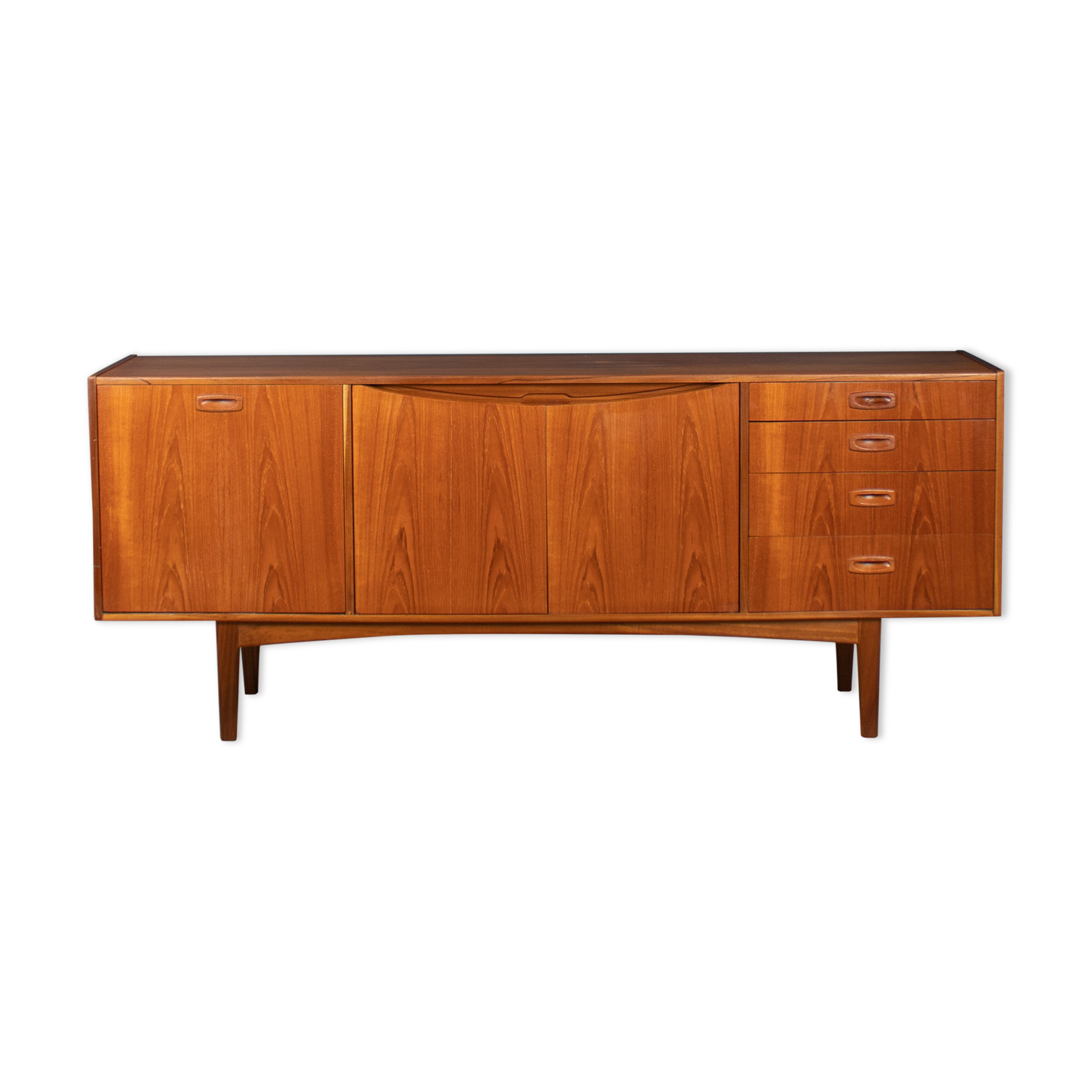 Retro Teak 1960s Long Danish Style Mid Century Sideboard