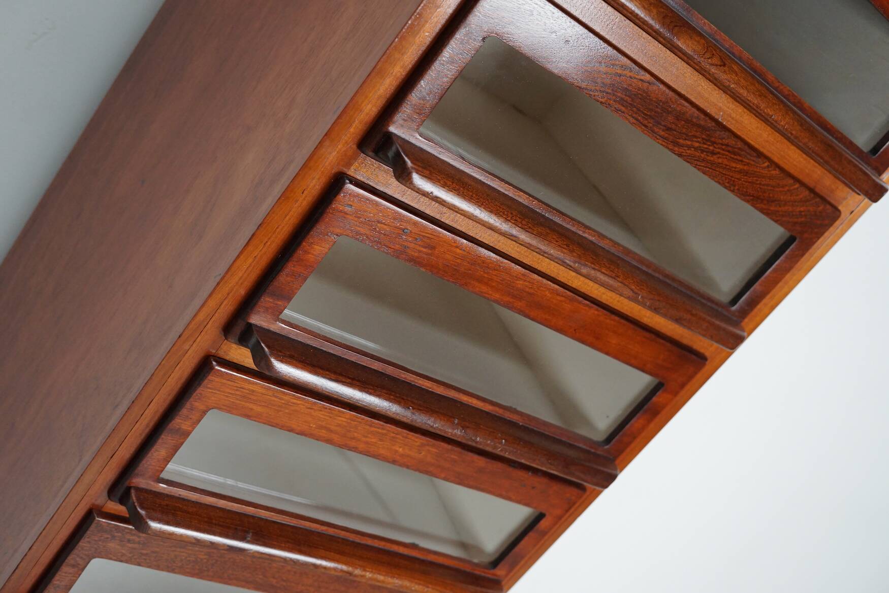 Vintage Dutch Hardwood Haberdashery Shop Cabinet, 1930s