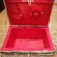 Petite boite a couture en osier vintage
