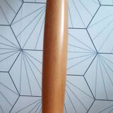 Solid beech table lamp with brown lampshade