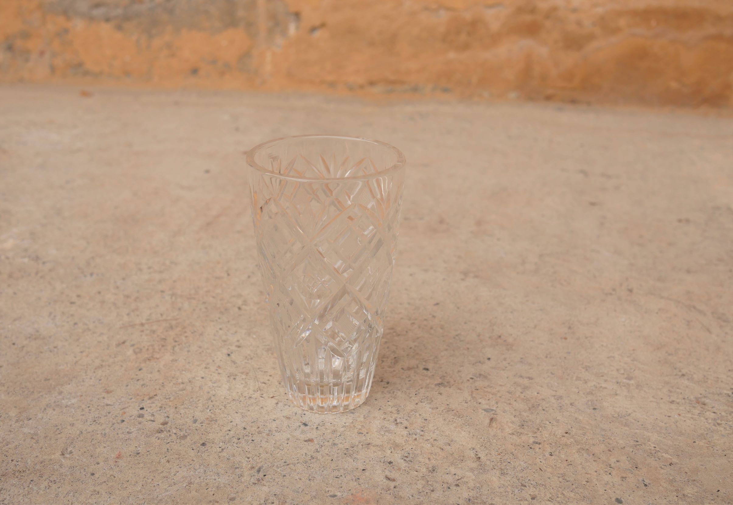 Vintage vase in cut crystal