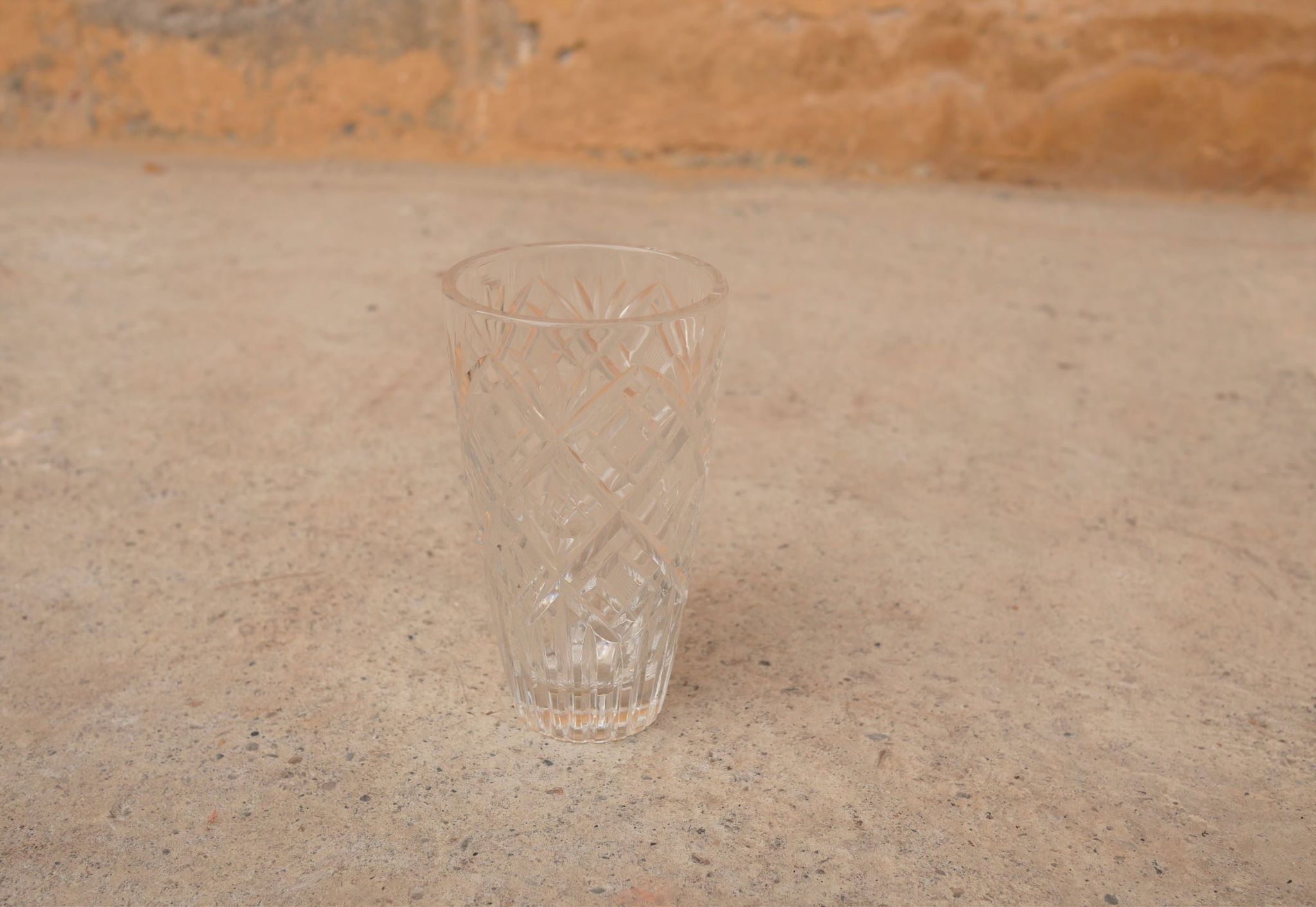 Vintage vase in cut crystal