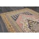1970s Vintage Turkish Hand-Knotted Wool Cotton Pink Area Rug 124x226