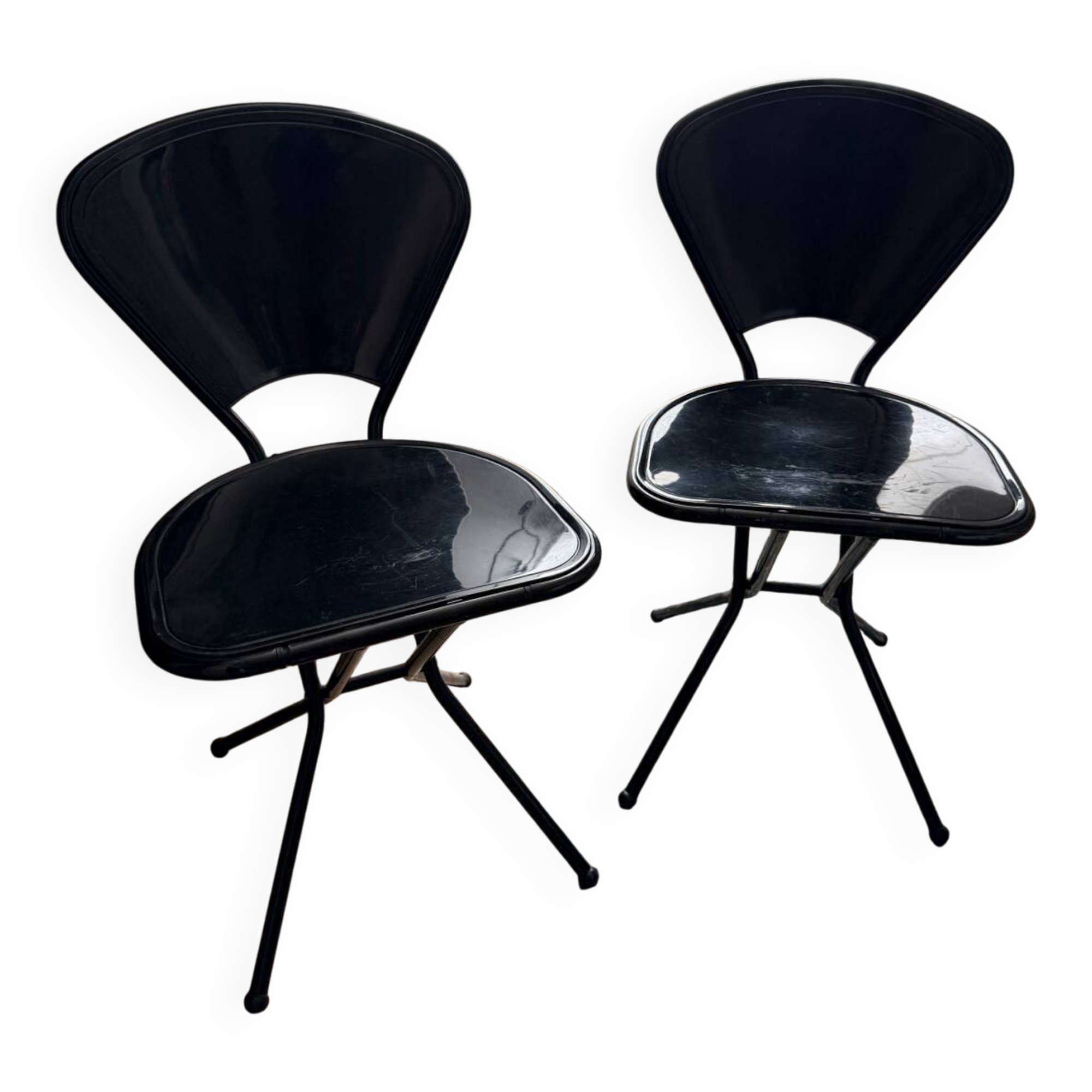 2 folding chairs by Niels Gammegaard for Ikea from the 1980s.