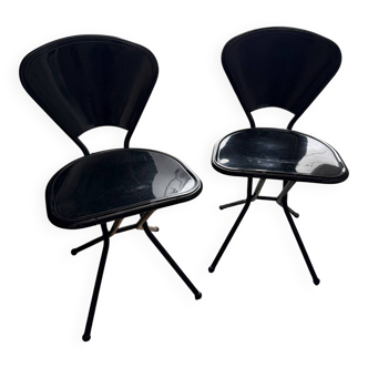 2 folding chairs by Niels Gammegaard for Ikea from the 1980s.