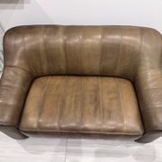 2-seater sofa De Sede DS 44 in brown buffalo leather