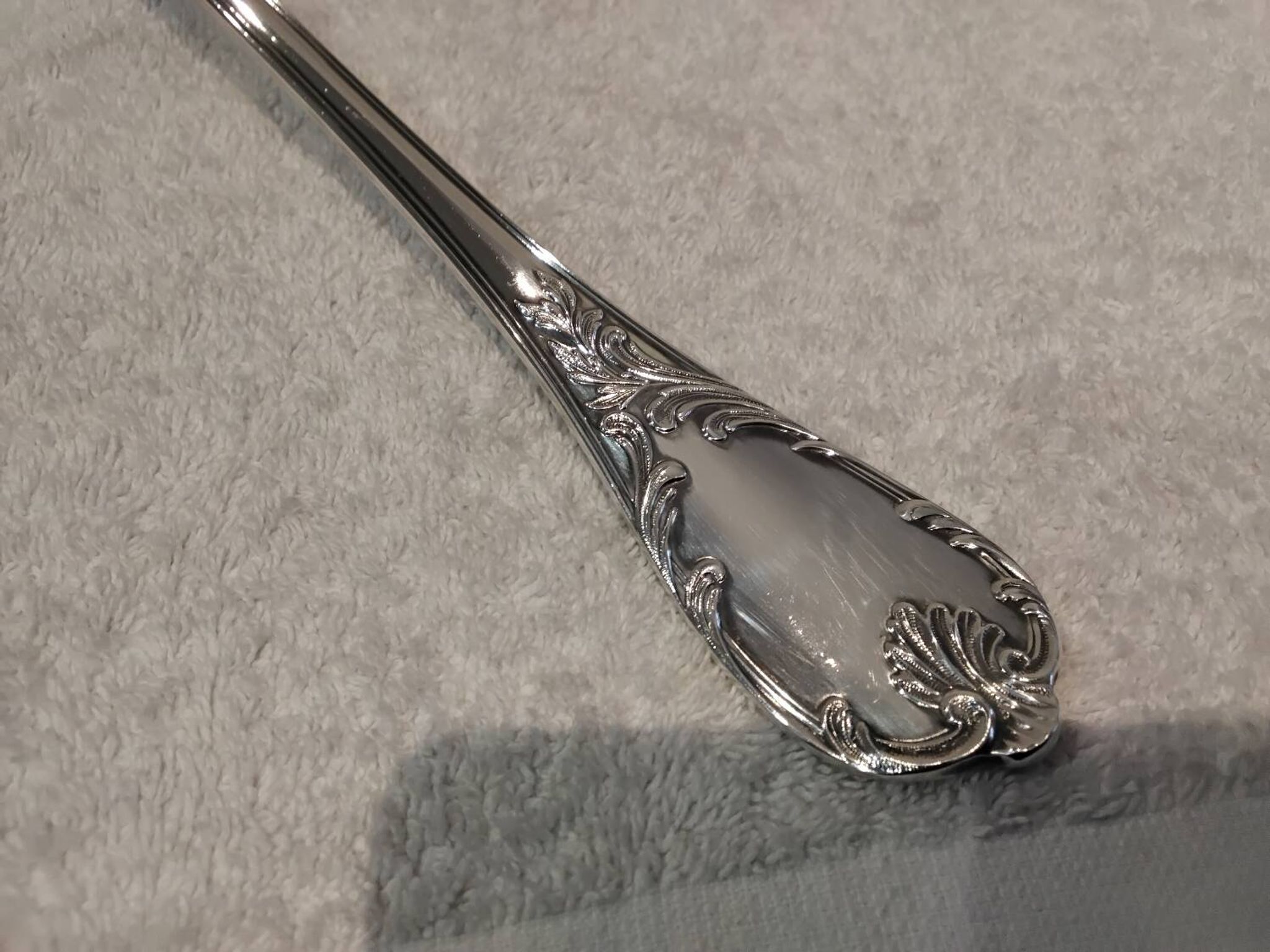 Louche à potage métal argenté orfèvre Christofle Marly 31,6cm