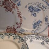 8 mismatched ironstone dinner plates
