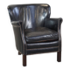 Fauteuil en cuir noir