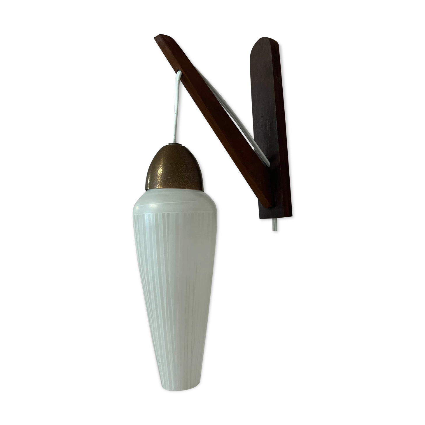 Vintage wall lamp glass danish design