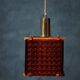 Mid-Century Suspension in Orange Crystal, Denmark