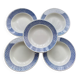 5 Hollow plates opaque porcelain from Badonviller