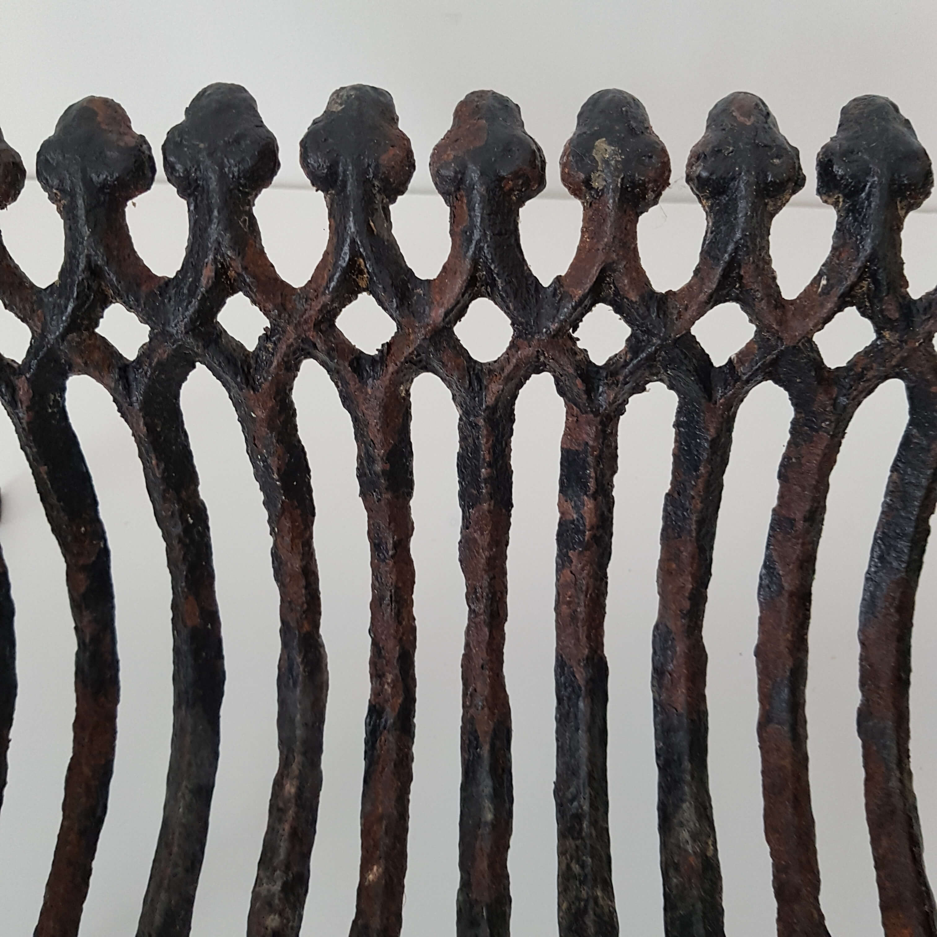 Old cast iron log door