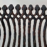 Old cast iron log door