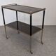 Table desserte moderniste à roulettes, Italie vers 1950