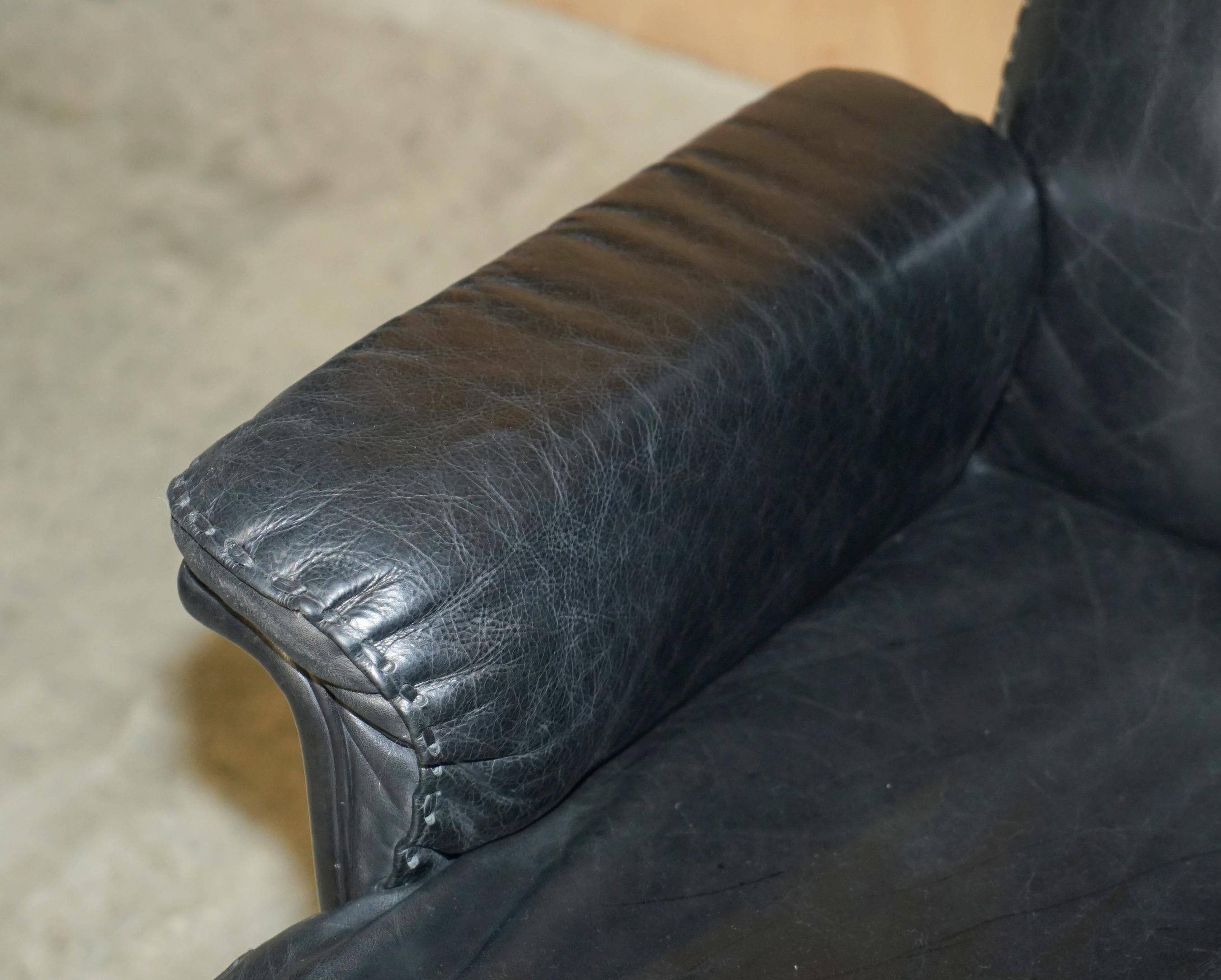 Vintage executive swivel office chair De Sede DS35 - mid-century leather