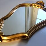 Mirror rocked carved and gilded wood 30x45cm