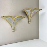 Appliques murales bicolores d'Henri Fernandez pour Honoré, France, années 1970, lot de 2