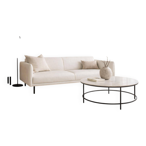 Canapé boconcept berne cuir beige