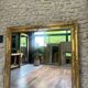 Antique fireplace mirror 144.5cm/131.5cm gold leaf and mercury