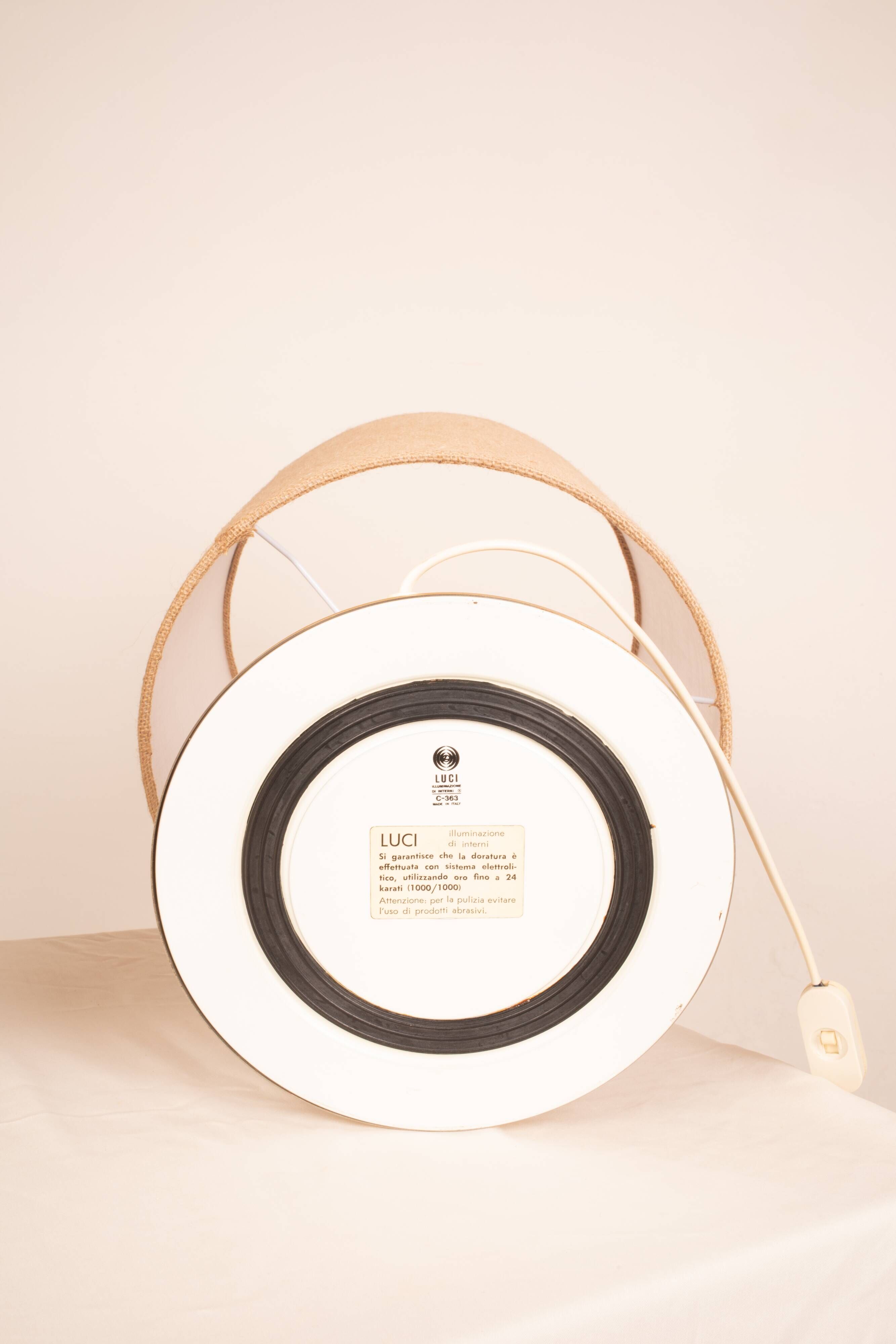 Pair of C-363 Lamps 24K Gold Edition by Luci Italia, 1970