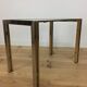 Table d'appoint, bout de canapé chrome et doré style Hollywood Regency 1970