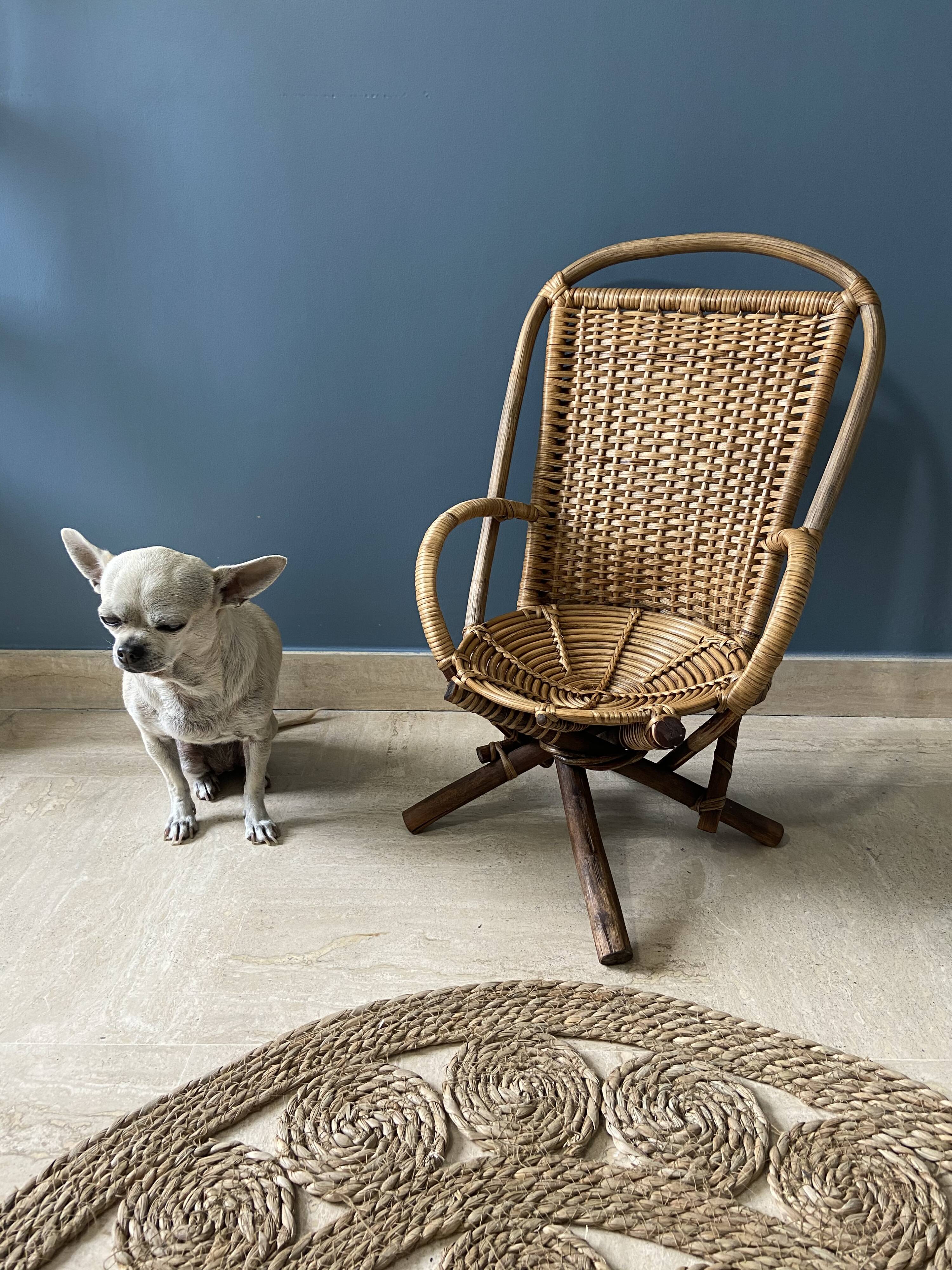 Children's chair in rattan