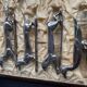 12 “Modern Animals” knife holders – Silvered bronze – Art Deco