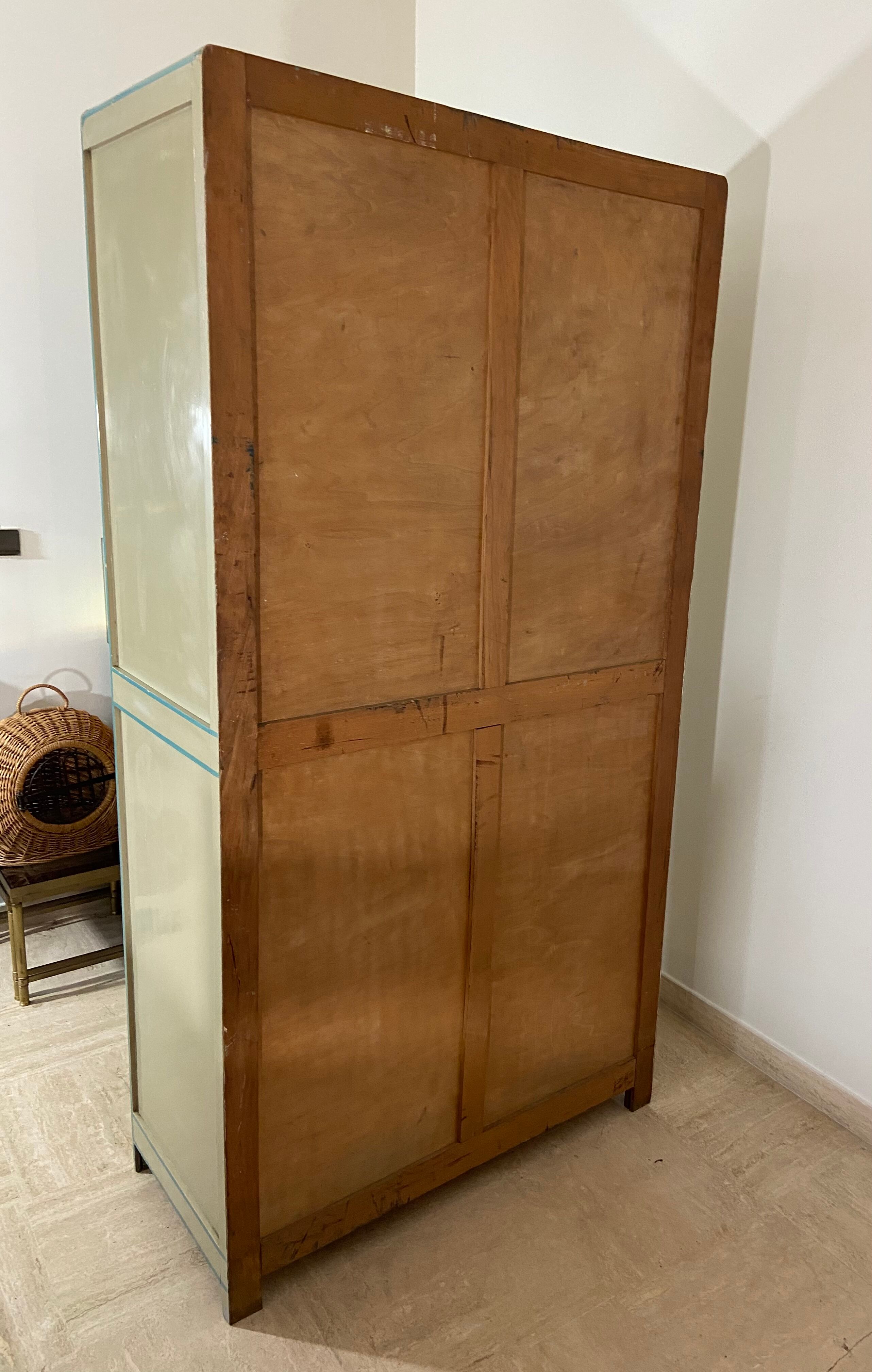 Glass-glazed Parisian wardrobe 1950